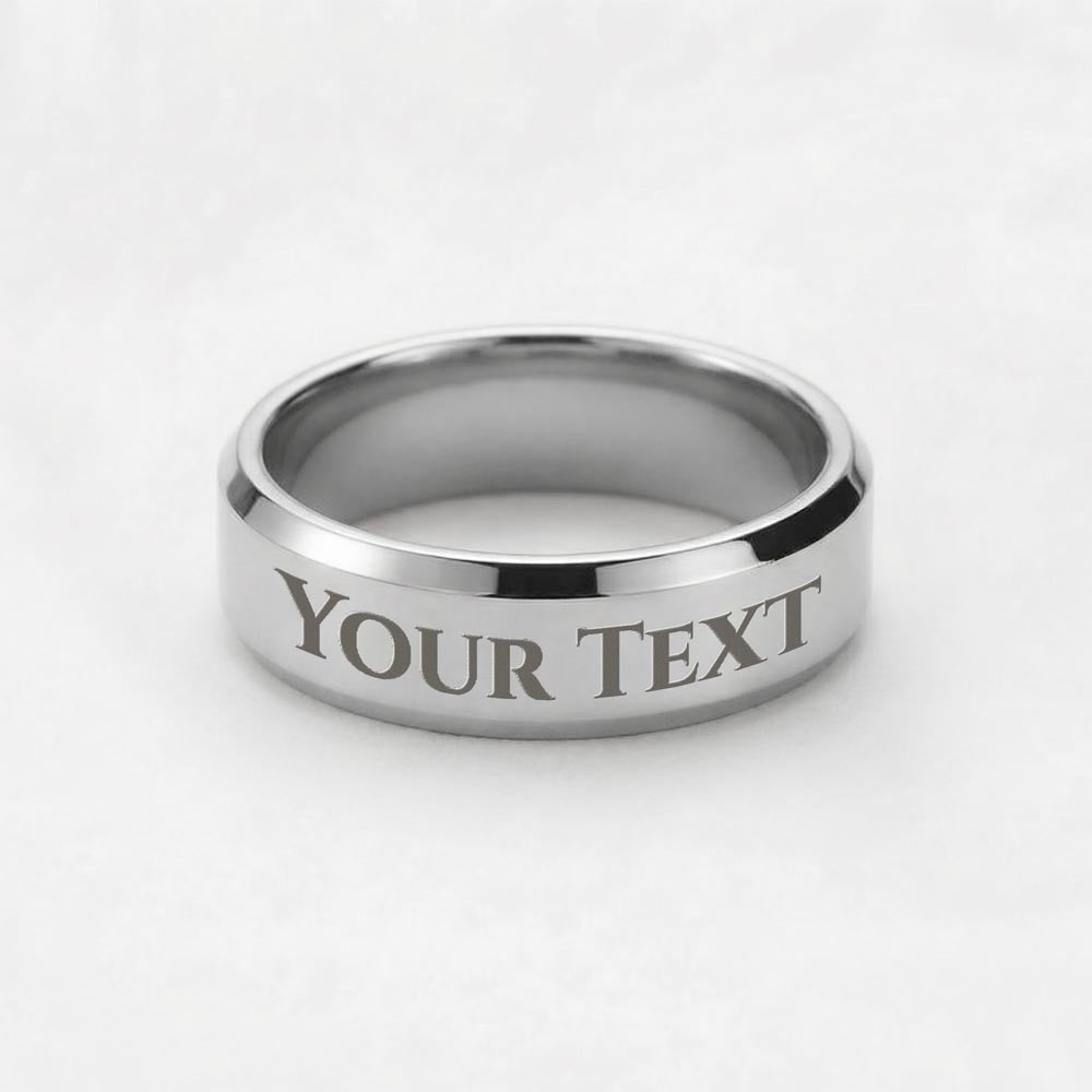 Engraved Men's Ring With Love You Message - goldenandvintage