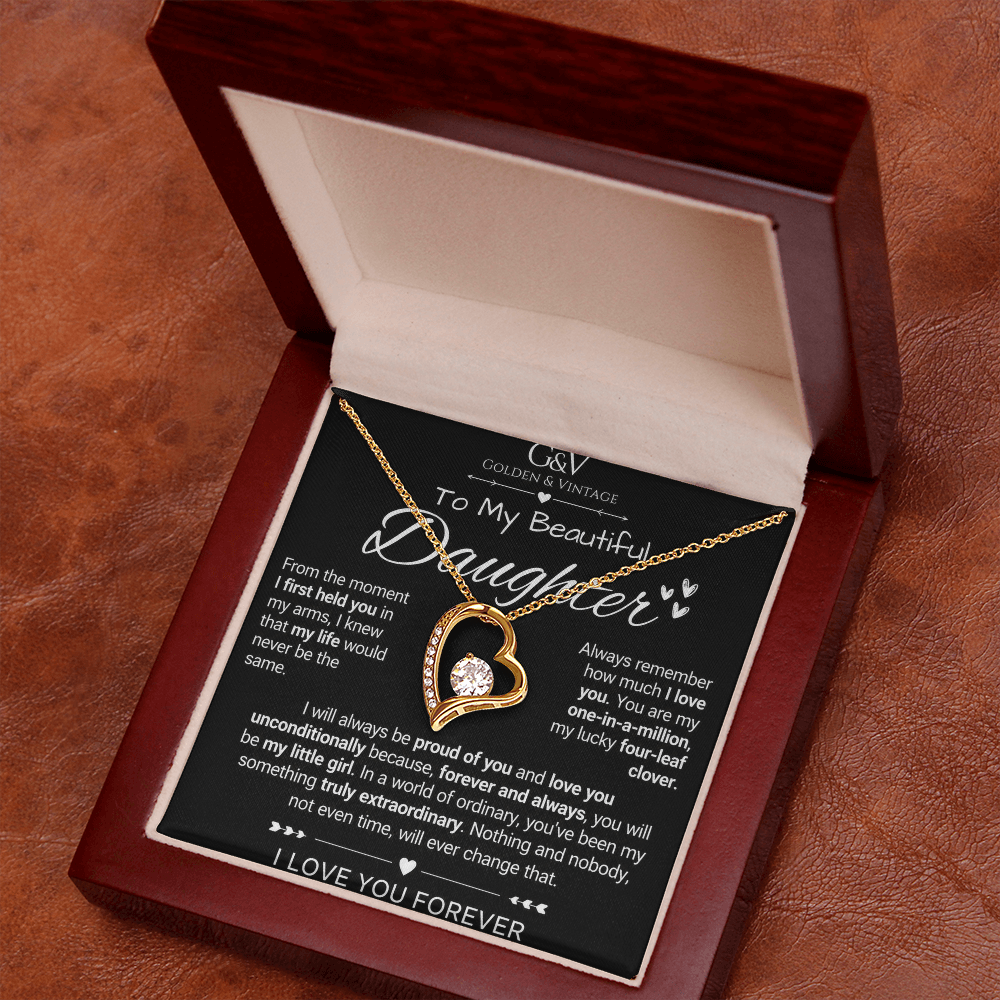 To My Beautiful Daughter – Forever Love Necklace | Meaningful Gift for Daughter