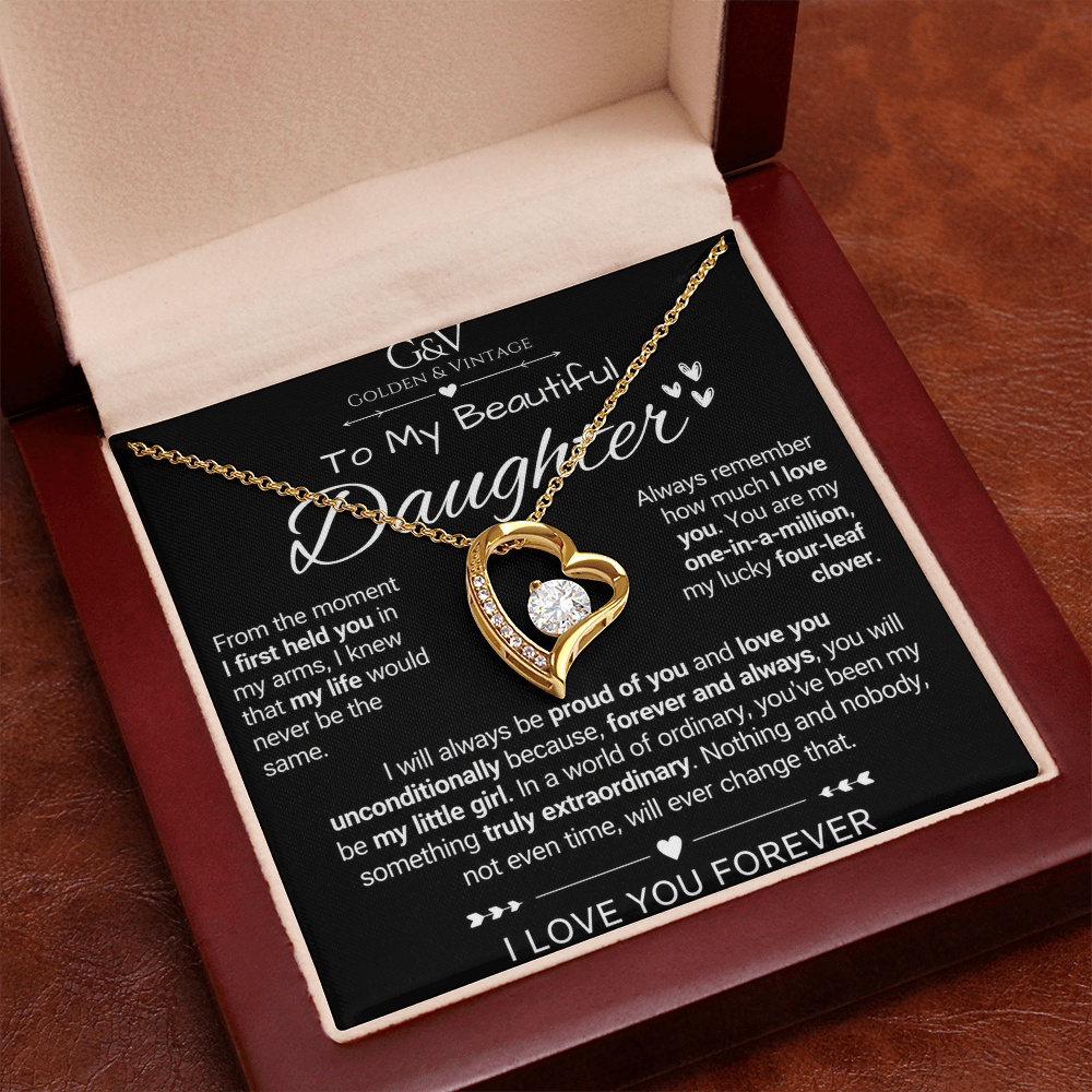 To My Beautiful Daughter – Forever Love Necklace | Meaningful Gift for Daughter