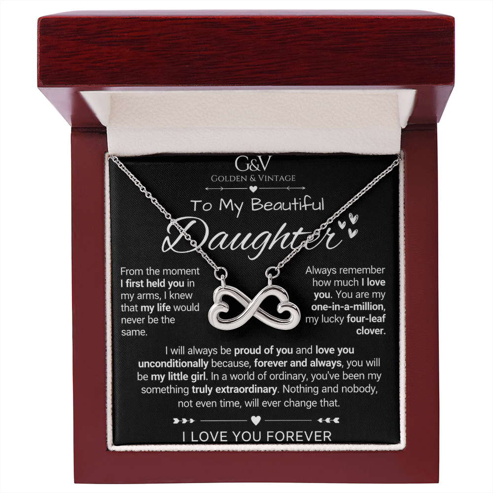 To My Beautiful Daughter – Endless Love Necklace | Meaningful Gift for Daughter