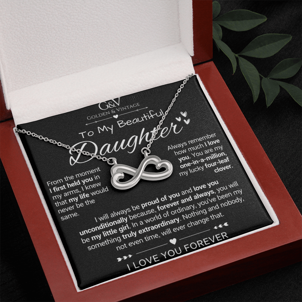 To My Beautiful Daughter – Endless Love Necklace | Meaningful Gift for Daughter