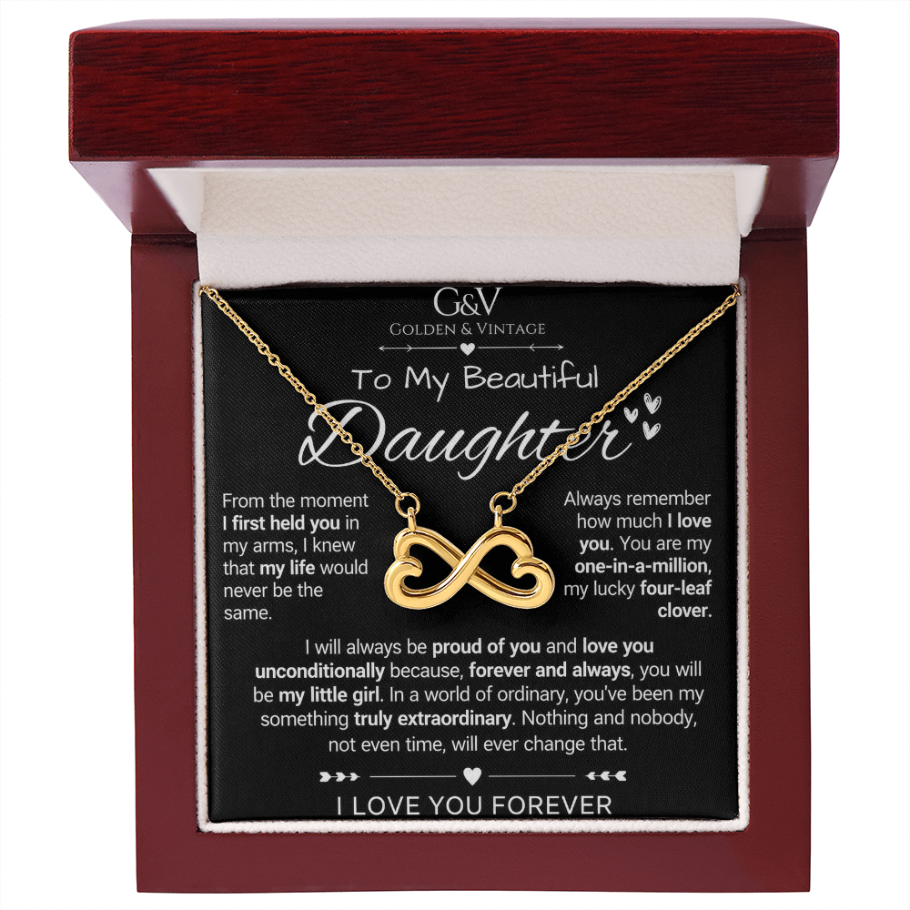 To My Beautiful Daughter – Endless Love Necklace | Meaningful Gift for Daughter