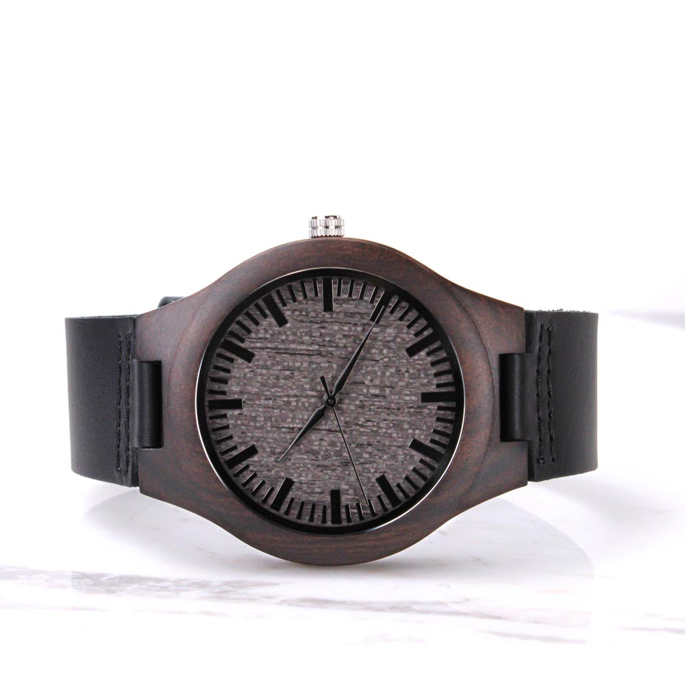 Personalized Wooden Engraved Watch for Dad – Best Bucking Dad Ever Custom Gift - goldenandvintage