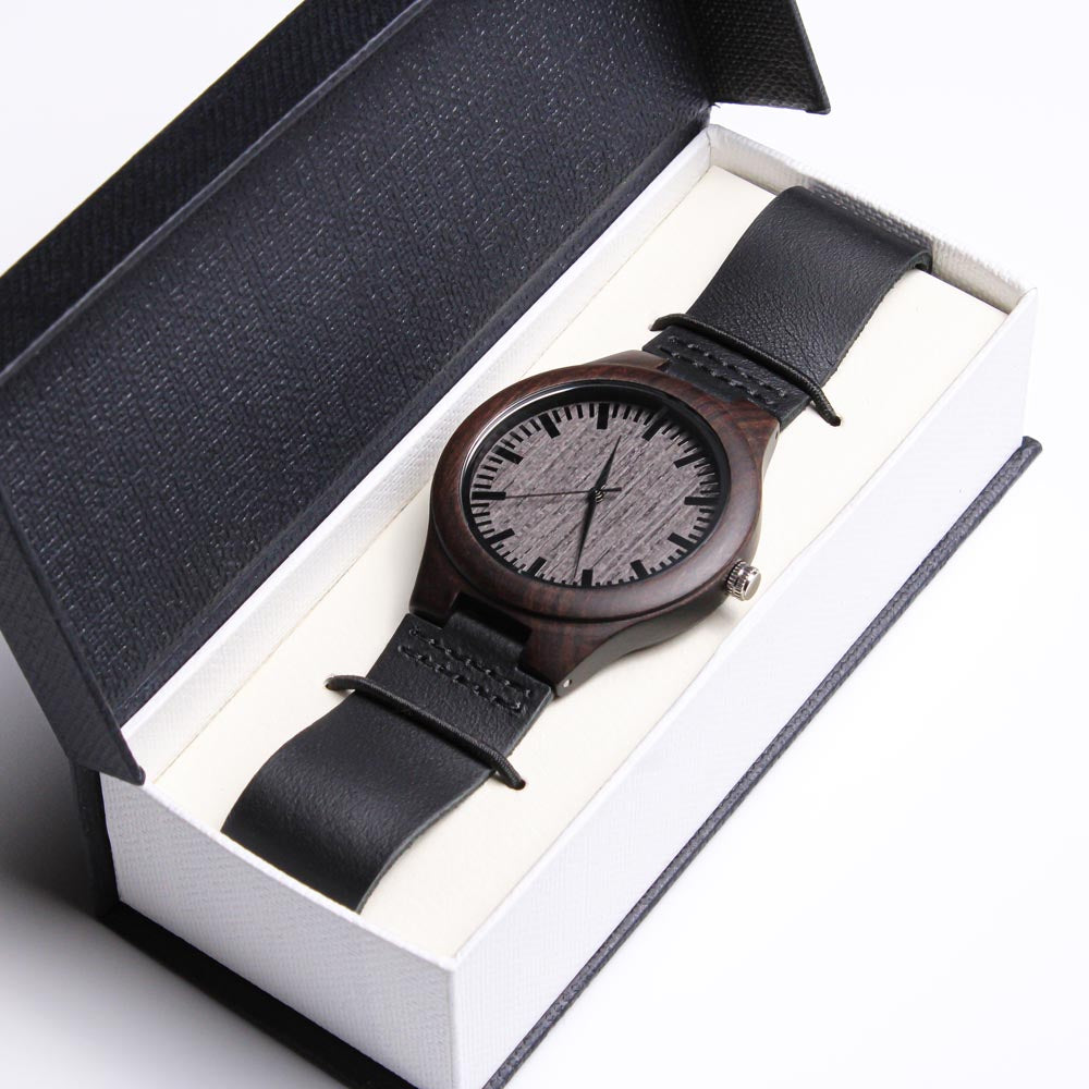 Personalized Wooden Engraved Watch for Dad – Best Bucking Dad Ever Custom Gift - goldenandvintage