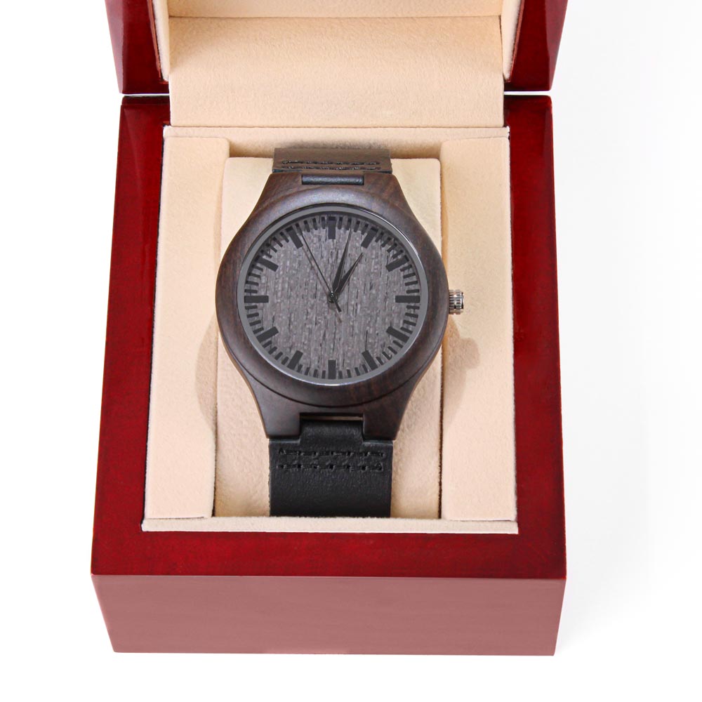 Personalized Wooden Engraved Watch for Dad – Best Bucking Dad Ever Custom Gift - goldenandvintage