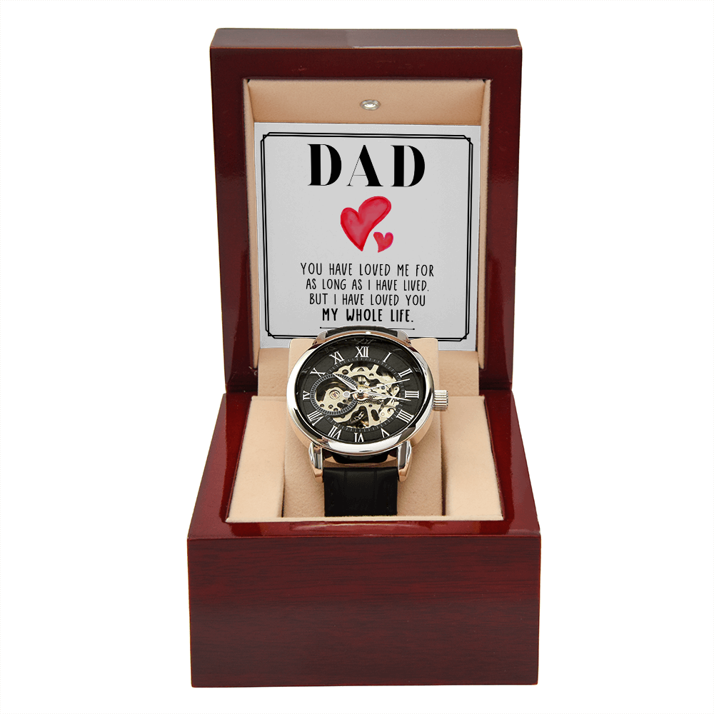 Personalized Openwork Watch for Dad – Custom Father's Love Luxury Gift Watch - goldenandvintage