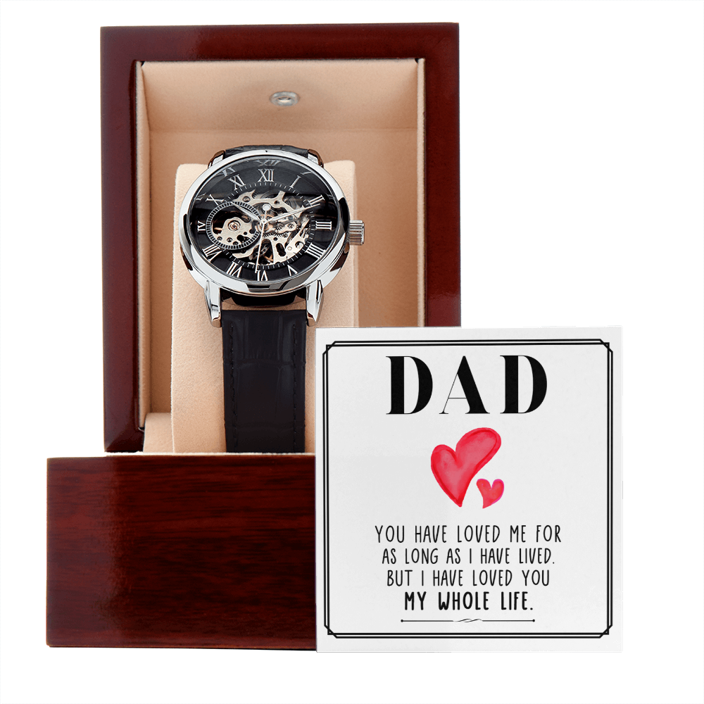 Personalized Openwork Watch for Dad – Custom Father's Love Luxury Gift Watch - goldenandvintage
