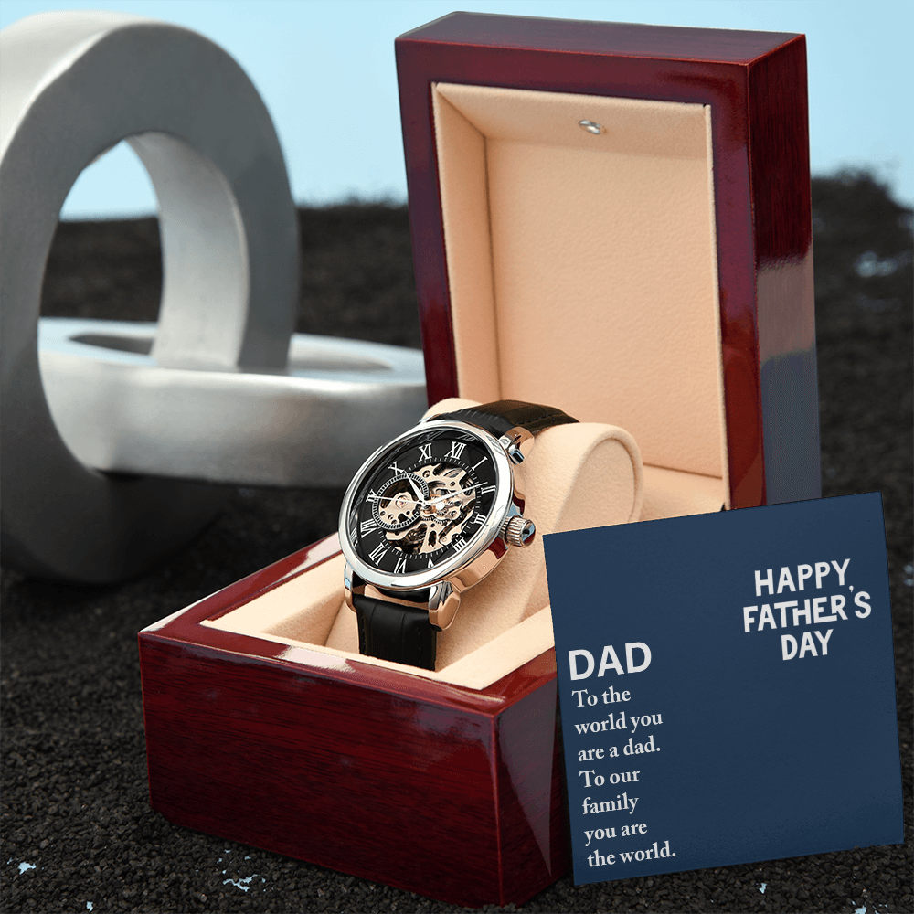 Personalized Openwork Watch for Dad – Luxury Father's Day Custom  Gift - goldenandvintage