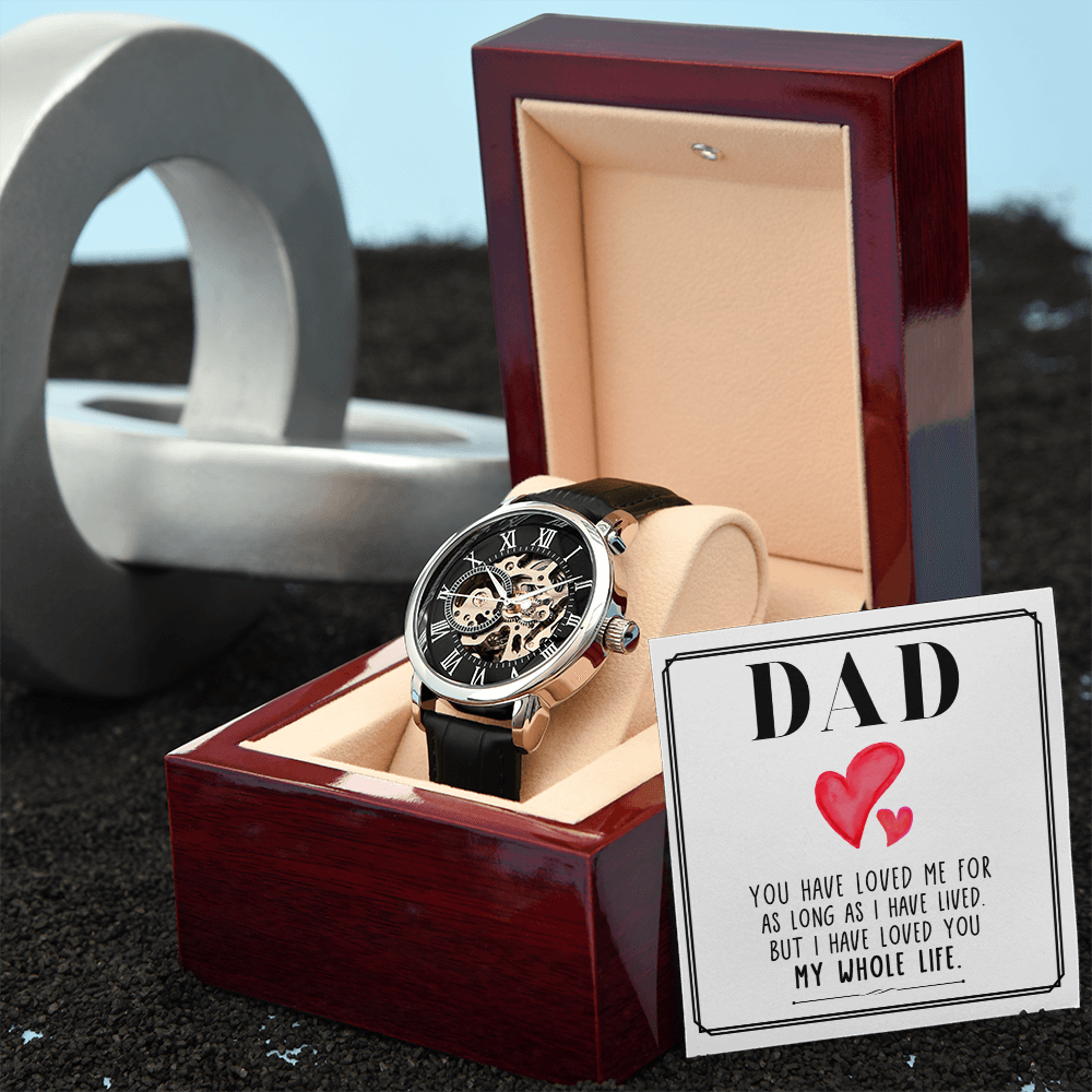 Personalized Openwork Watch for Dad – Custom Father's Love Luxury Gift Watch - goldenandvintage