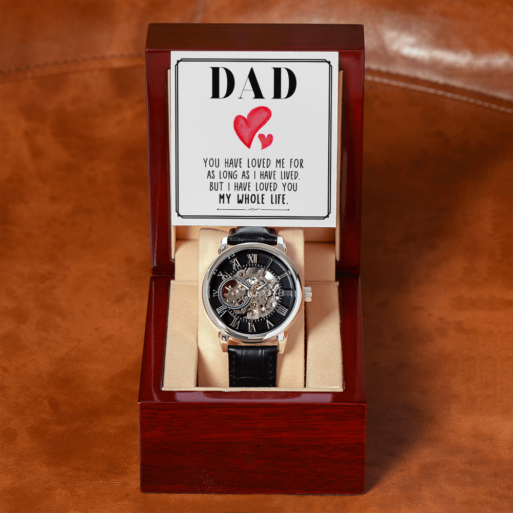 Personalized Openwork Watch for Dad – Custom Father's Love Luxury Gift Watch - goldenandvintage