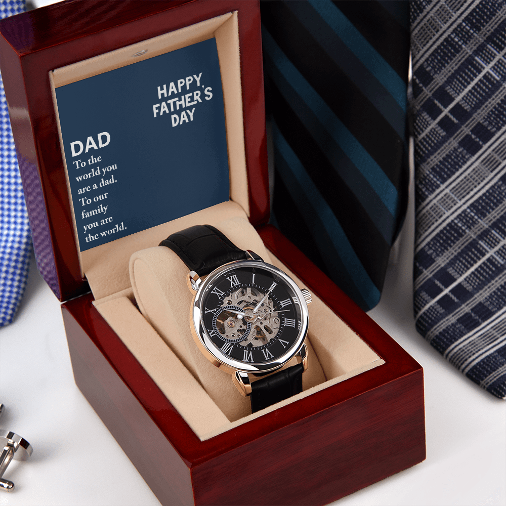 Personalized Openwork Watch for Dad – Luxury Father's Day Custom  Gift - goldenandvintage