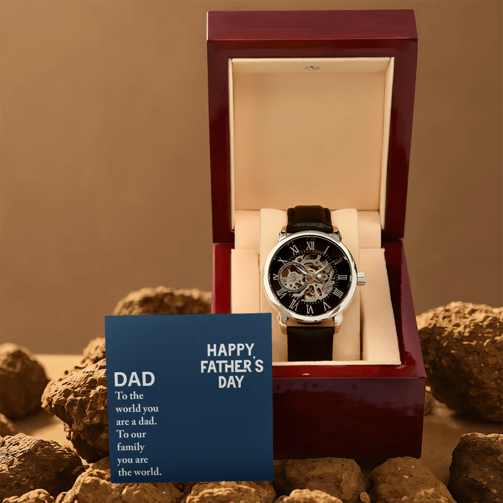 Personalized Openwork Watch for Dad – Luxury Father's Day Custom  Gift - goldenandvintage