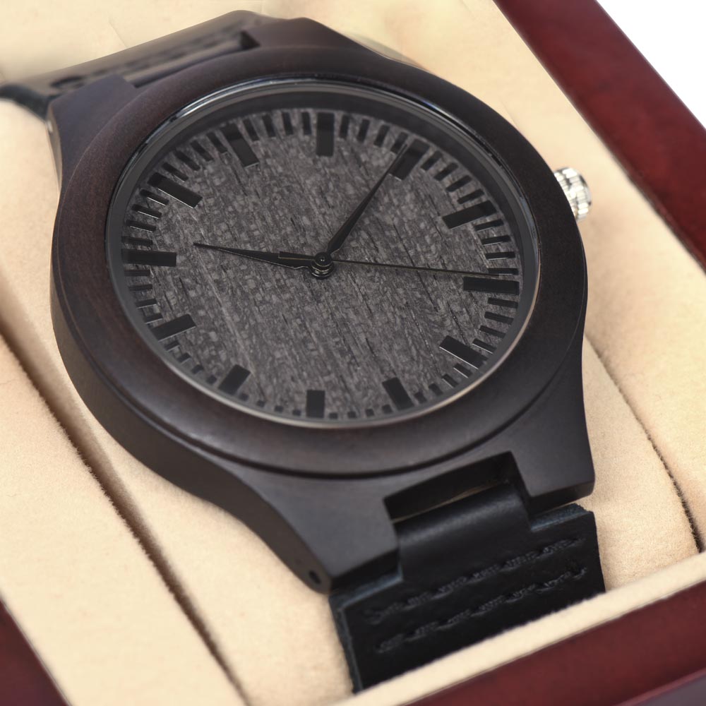 Luxury Wooden Watch for Dad with Father's Day Card – Personalized  Gift Watch for Father from Son or Daughter - goldenandvintage