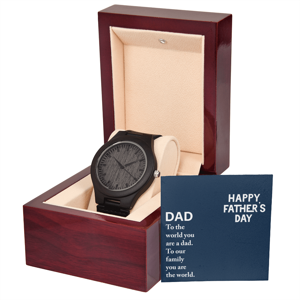 Luxury Wooden Watch for Dad with Father's Day Card – Personalized  Gift Watch for Father from Son or Daughter - goldenandvintage