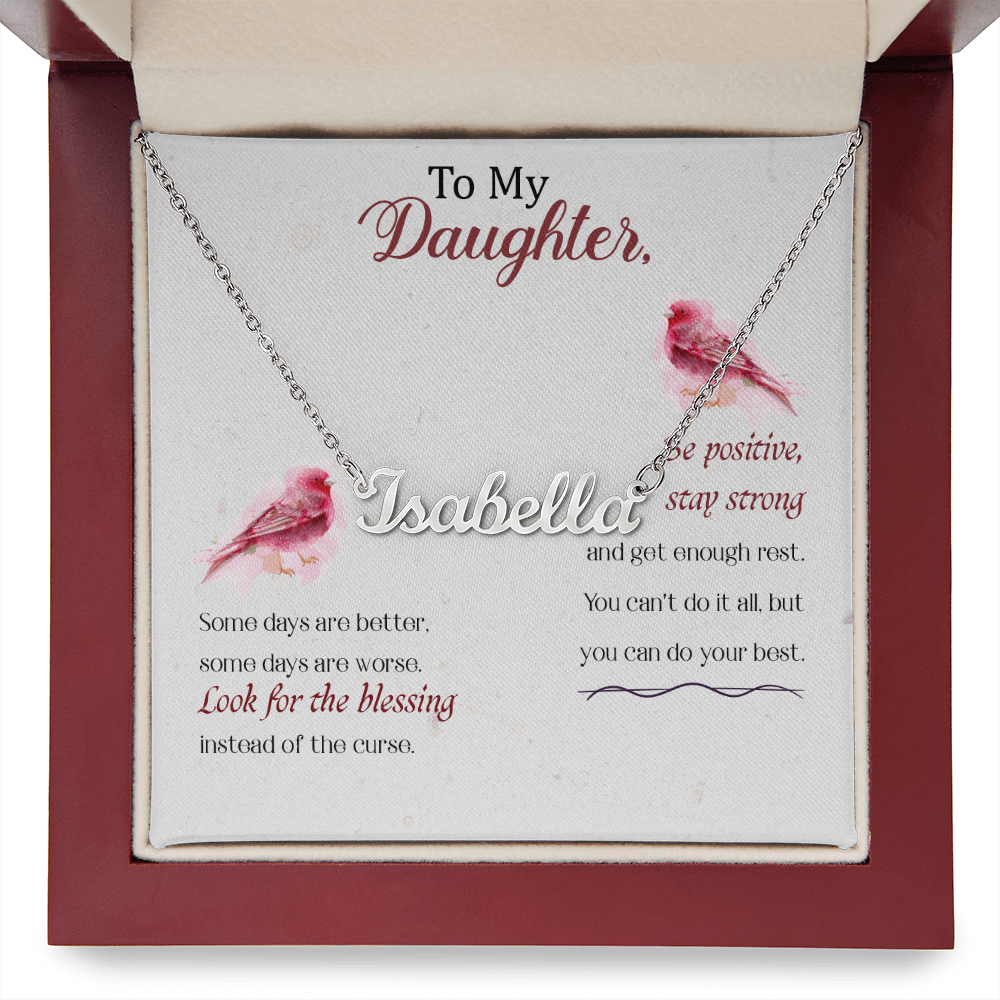 To My Daughter Personalized Name Necklace – Inspirational Gift for Daughter - goldenandvintage