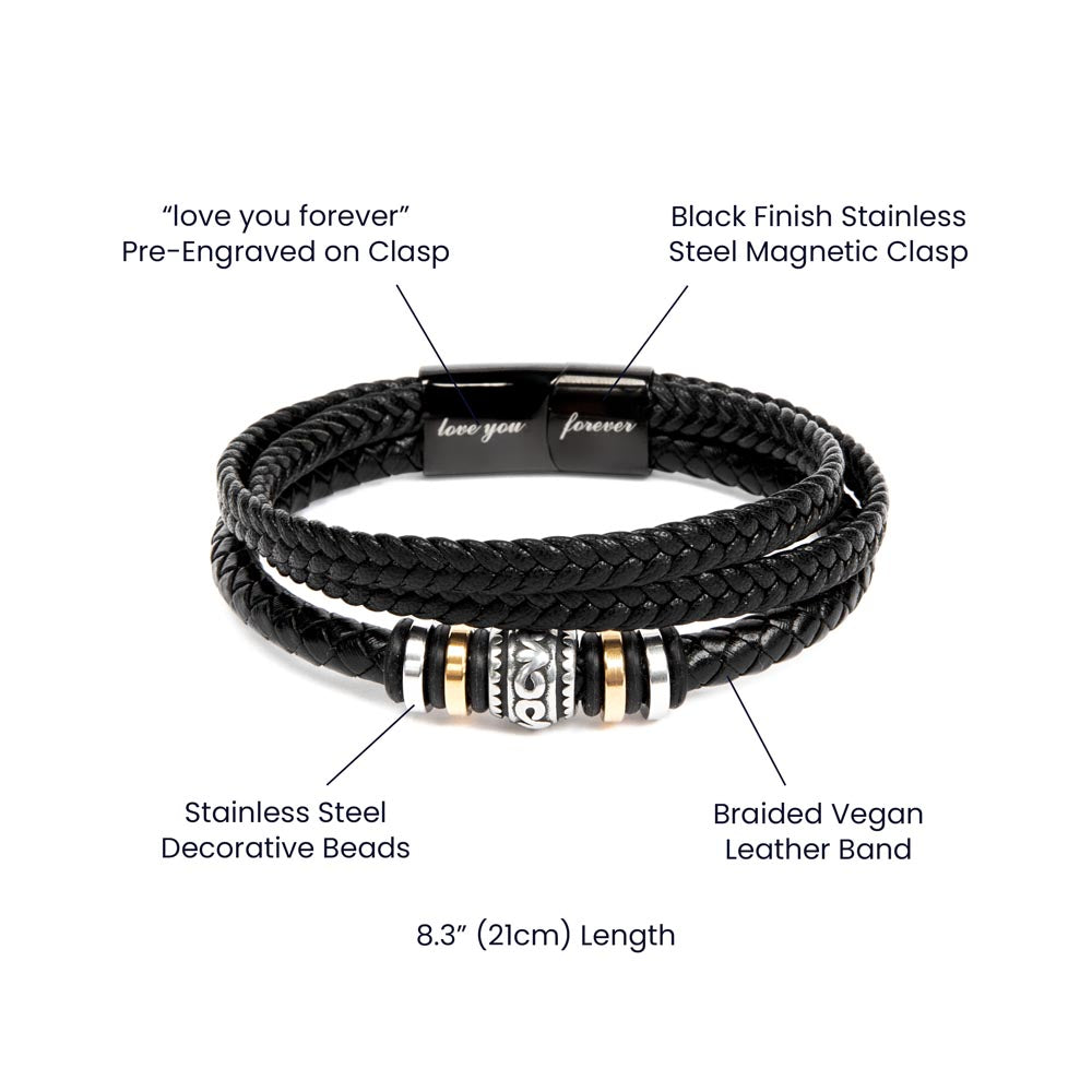 Love You Forever Bracelet for Dad – “You Have Loved Me for as Long as I Have Lived” Father's Day Gift - goldenandvintage