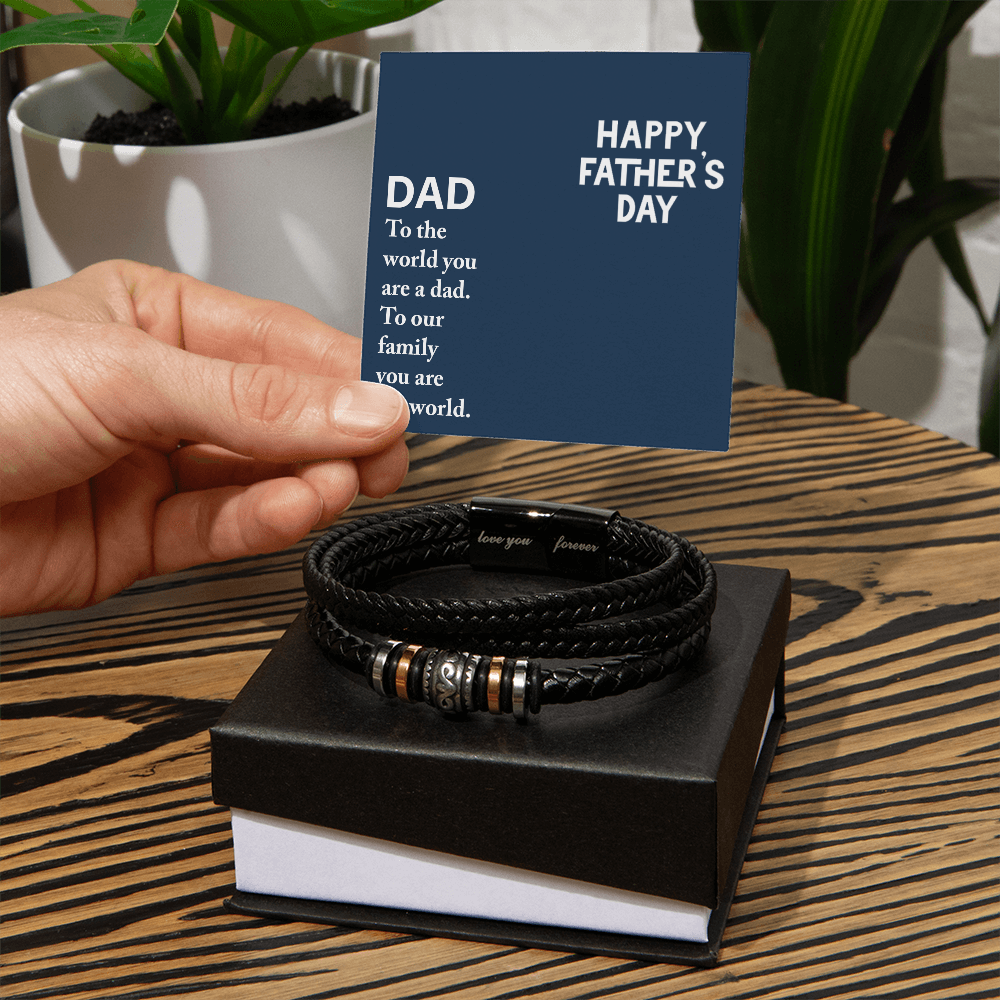 Love You Forever Bracelet for Dad – Personalized Father's Day Gift Bracelet for Father from Son or Daughter - goldenandvintage