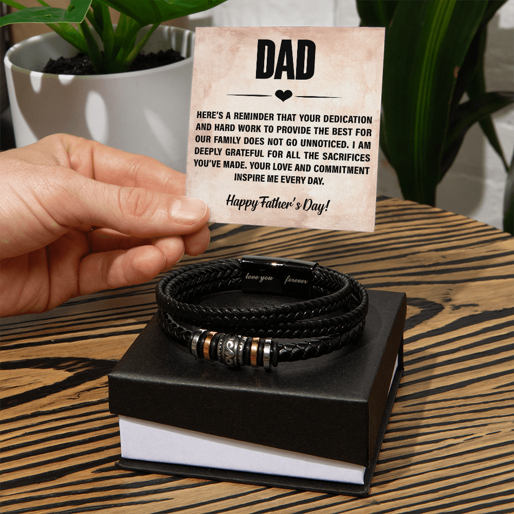 Love You Forever Bracelet for Dad – Meaningful Father's Day Appreciation Gift Bracelet for Him - goldenandvintage