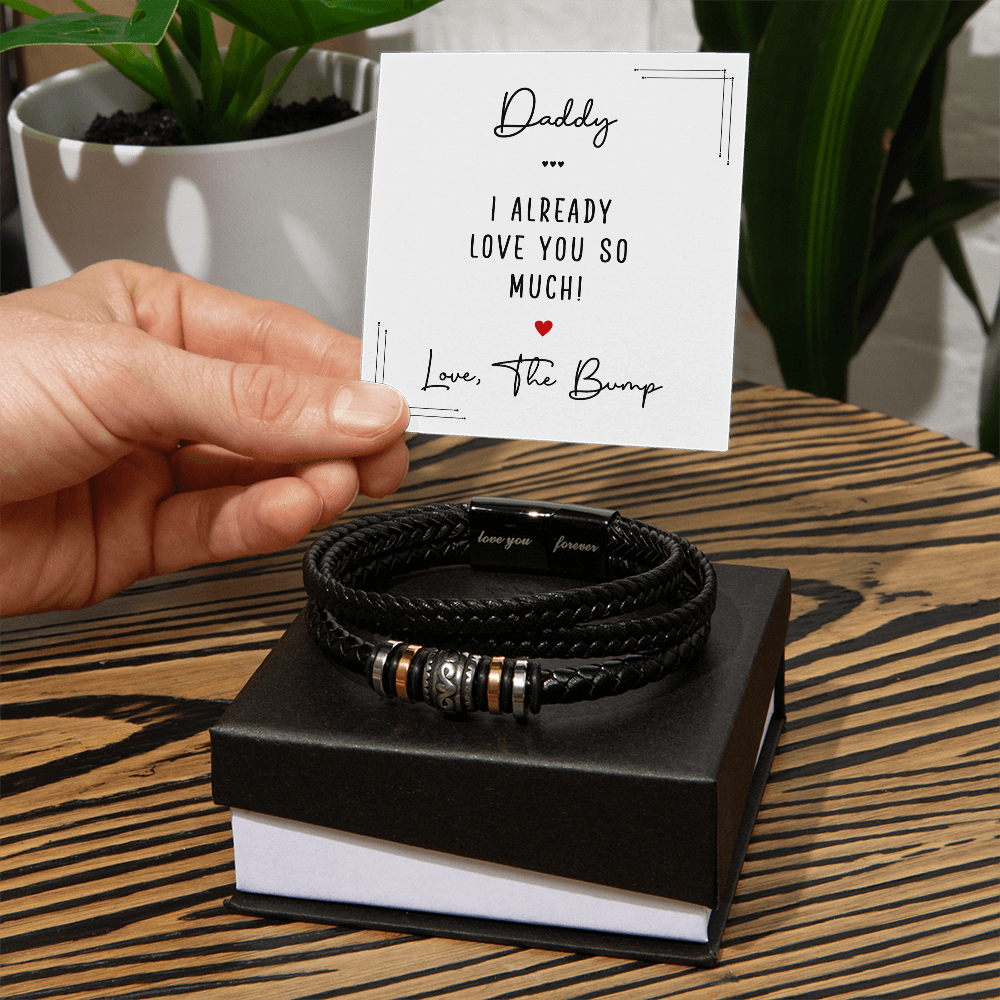 Love You Forever Bracelet for Dad – Daddy I Already Love You So Much Father's Day Gift Bracelet - goldenandvintage
