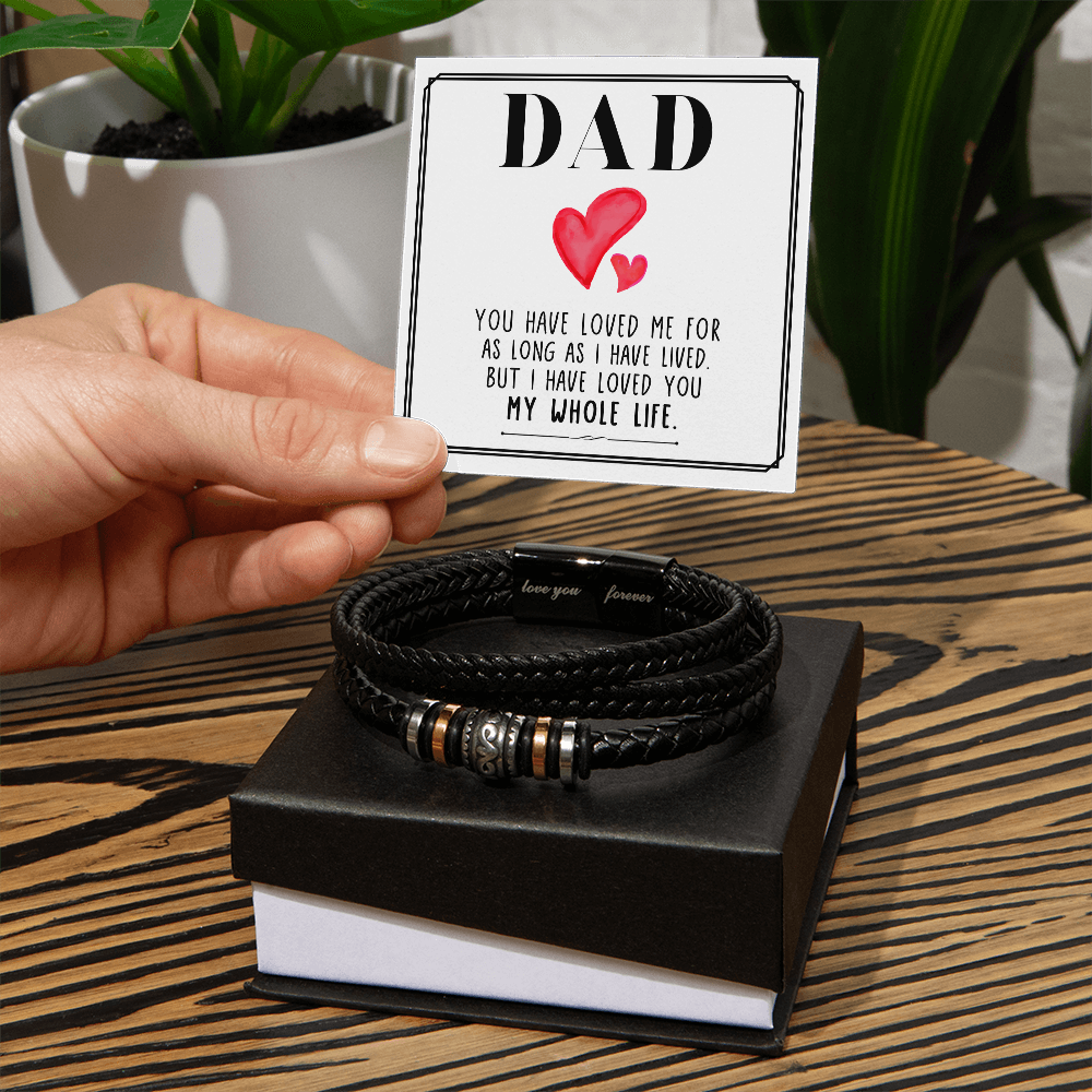 Love You Forever Bracelet for Dad – “You Have Loved Me for as Long as I Have Lived” Father's Day Gift - goldenandvintage