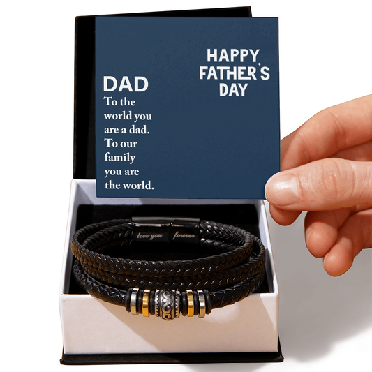 Love You Forever Bracelet for Dad – Personalized Father's Day Gift Bracelet for Father from Son or Daughter - goldenandvintage