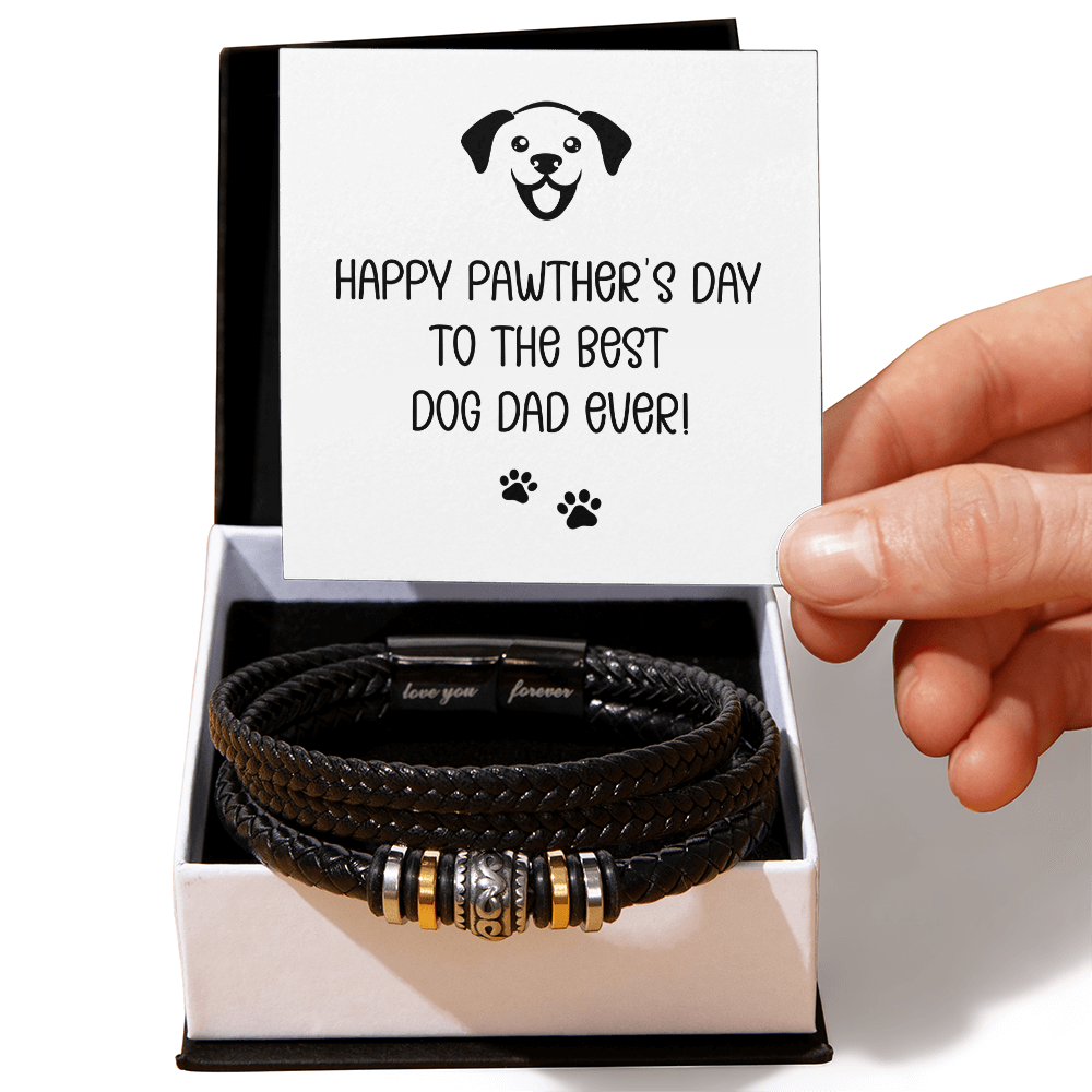 Love You Forever Bracelet for Dog Dad – Happy Pawther's Day Personalized Gift for Pet Lovers - goldenandvintage
