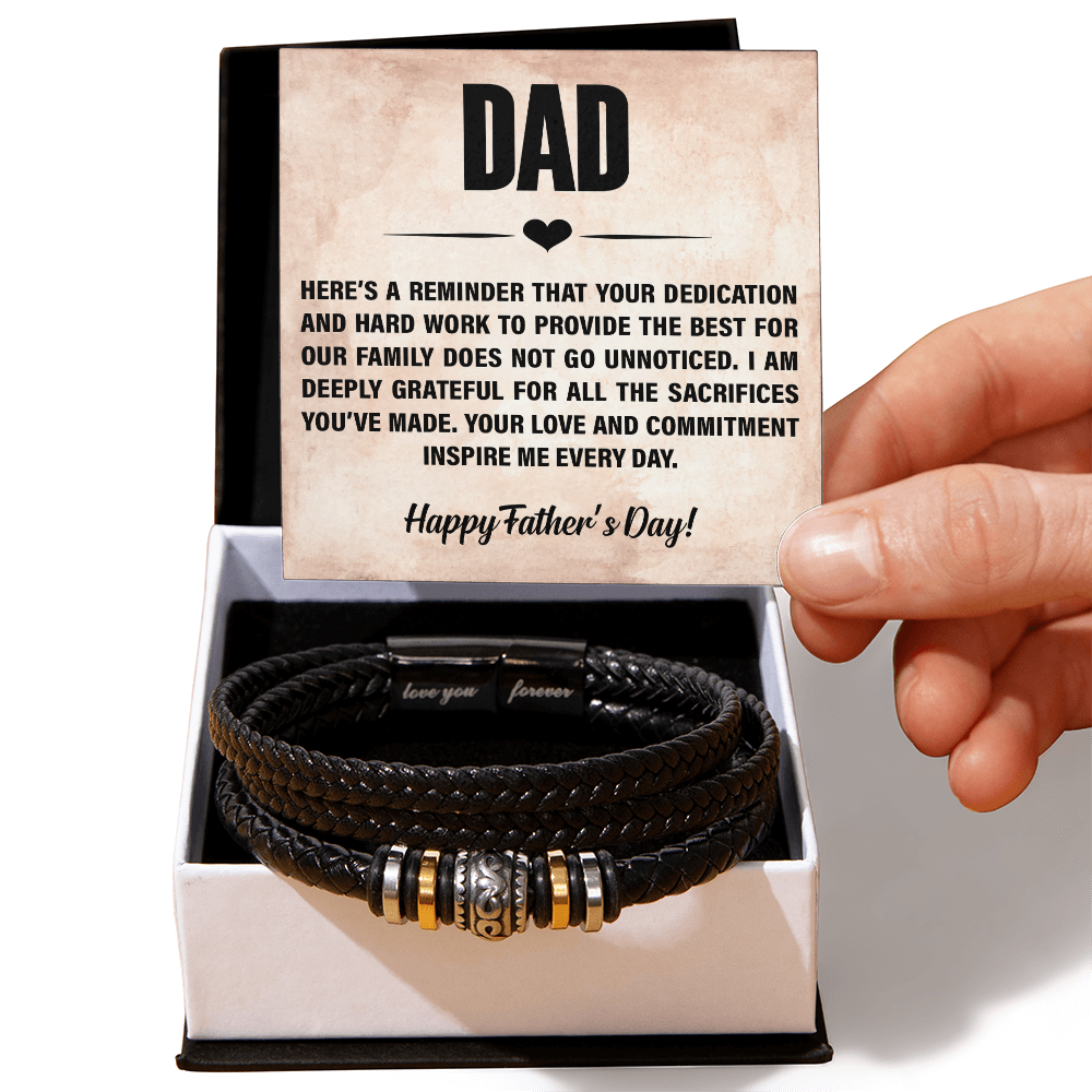 Love You Forever Bracelet for Dad – Meaningful Father's Day Appreciation Gift Bracelet for Him - goldenandvintage