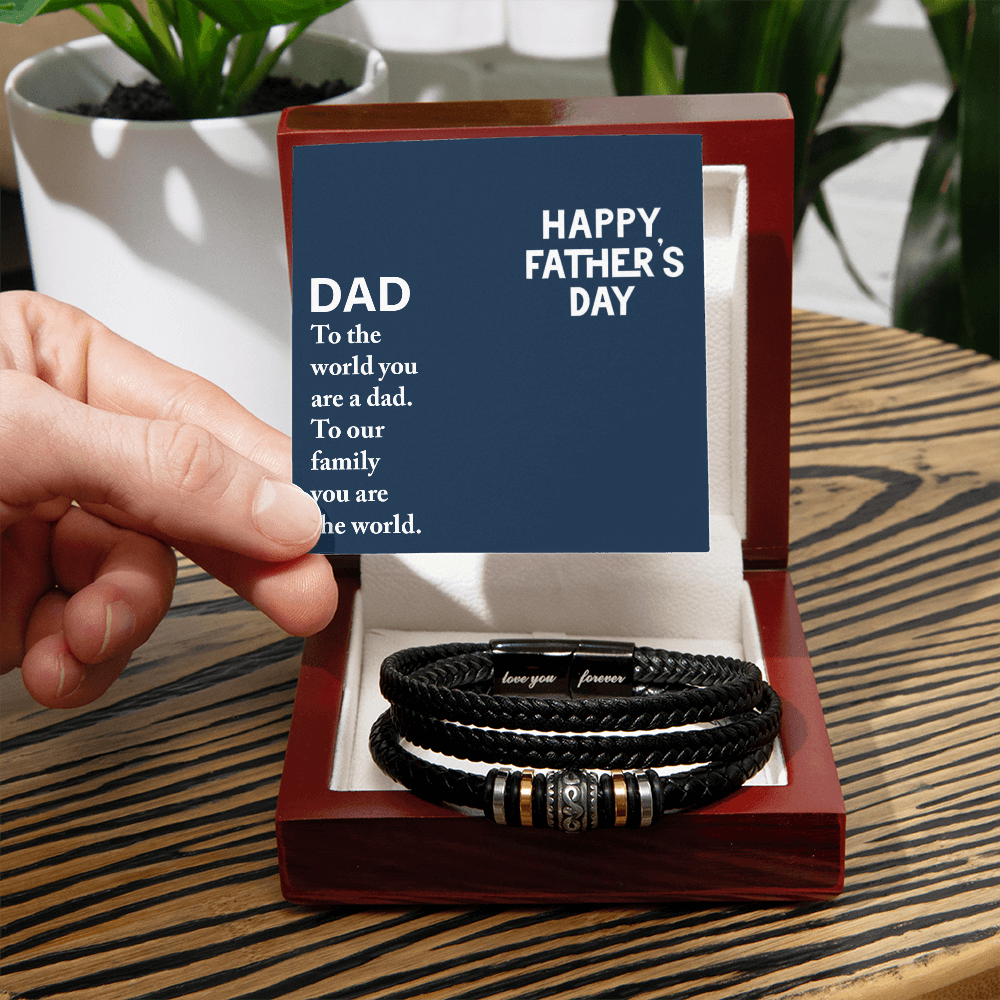 Love You Forever Bracelet for Dad – Personalized Father's Day Gift Bracelet for Father from Son or Daughter - goldenandvintage