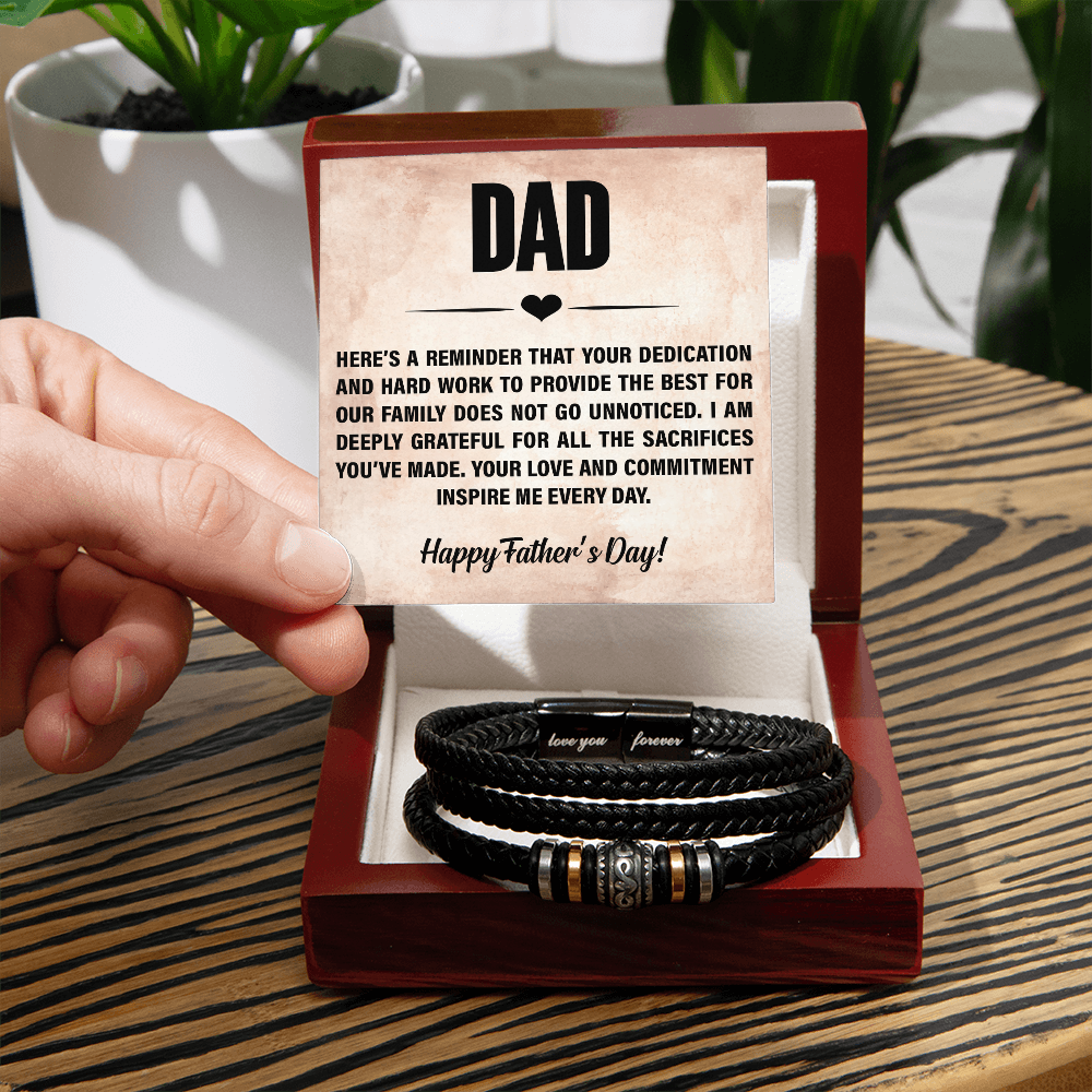 Love You Forever Bracelet for Dad – Meaningful Father's Day Appreciation Gift Bracelet for Him - goldenandvintage