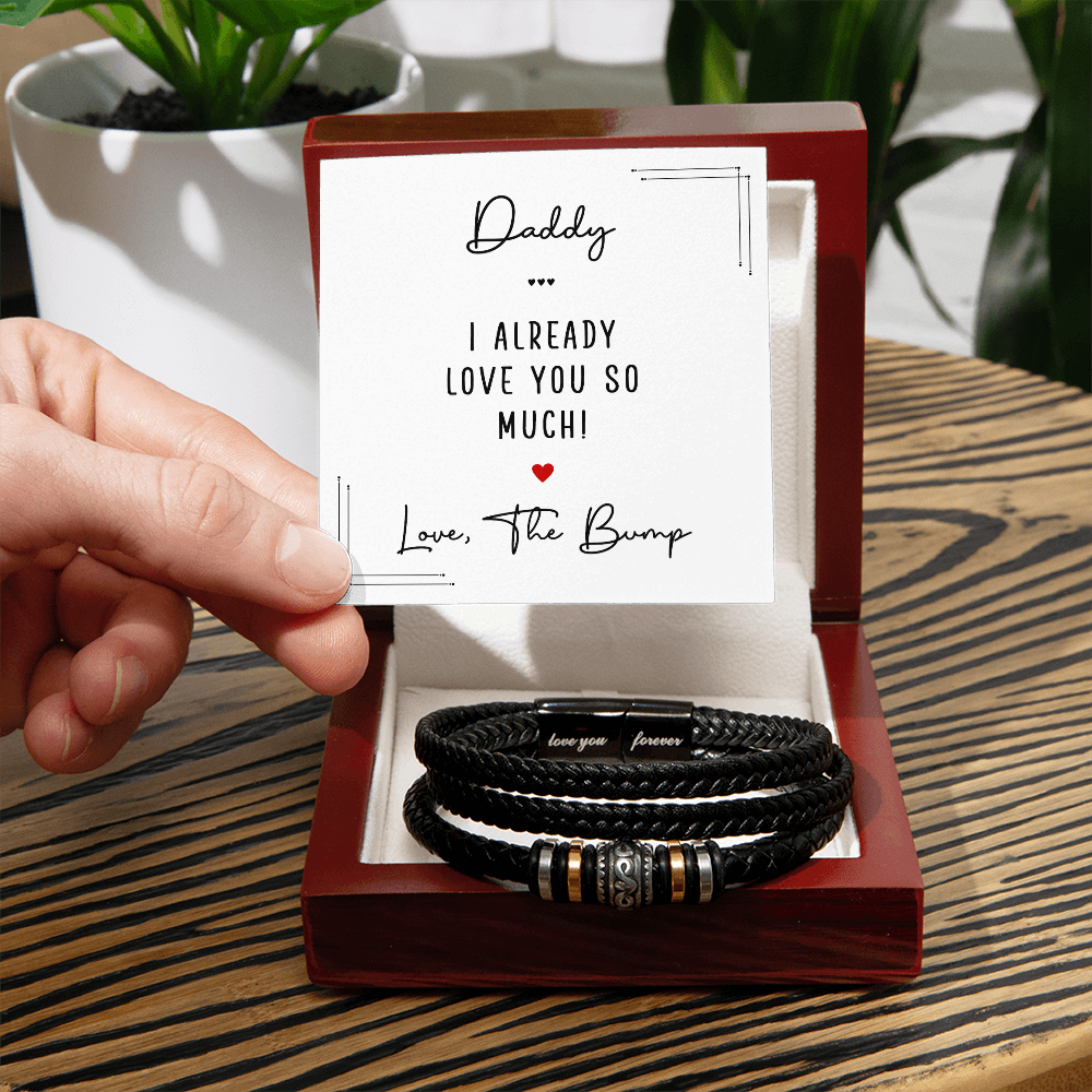 Love You Forever Bracelet for Dad – Daddy I Already Love You So Much Father's Day Gift Bracelet - goldenandvintage