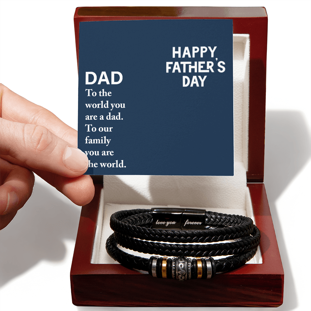 Love You Forever Bracelet for Dad – Personalized Father's Day Gift Bracelet for Father from Son or Daughter - goldenandvintage