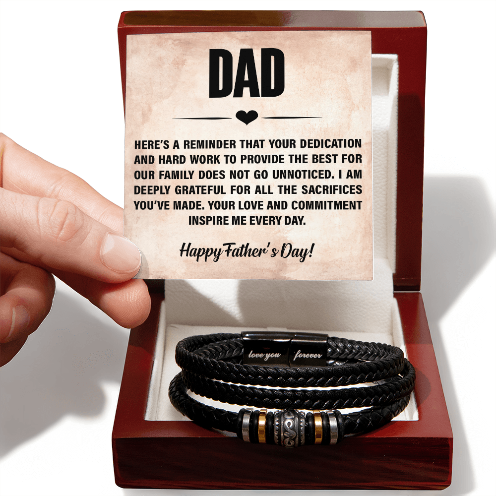 Love You Forever Bracelet for Dad – Meaningful Father's Day Appreciation Gift Bracelet for Him - goldenandvintage