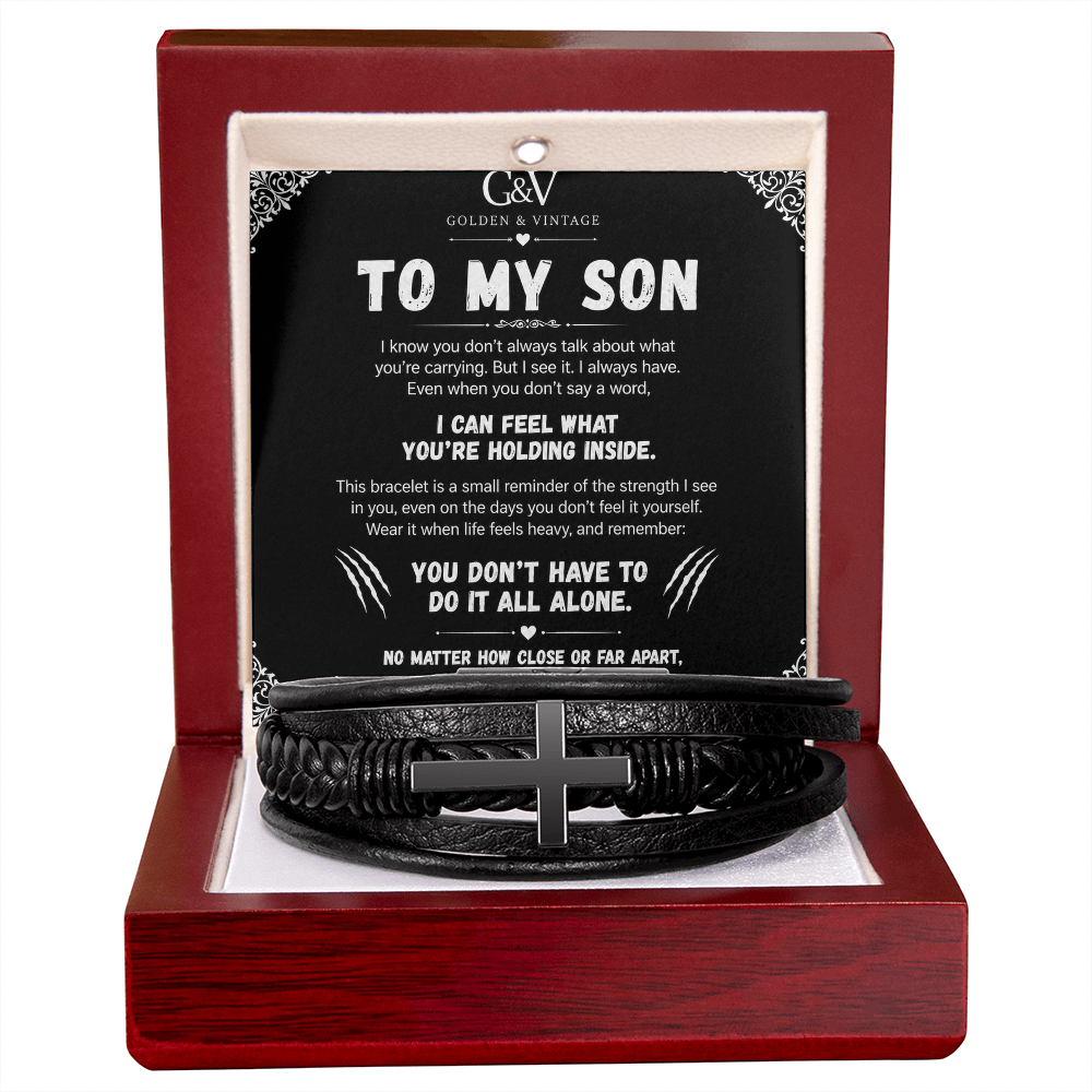 To My Son – Cross Bracelet | Meaningful Gift From Mom or Dad