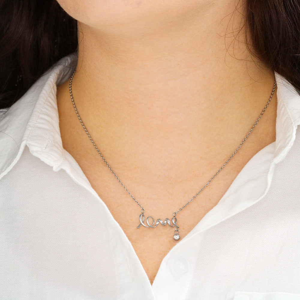To My Beautiful Daughter – Scripted Love Necklace | Meaningful Daughter Gift