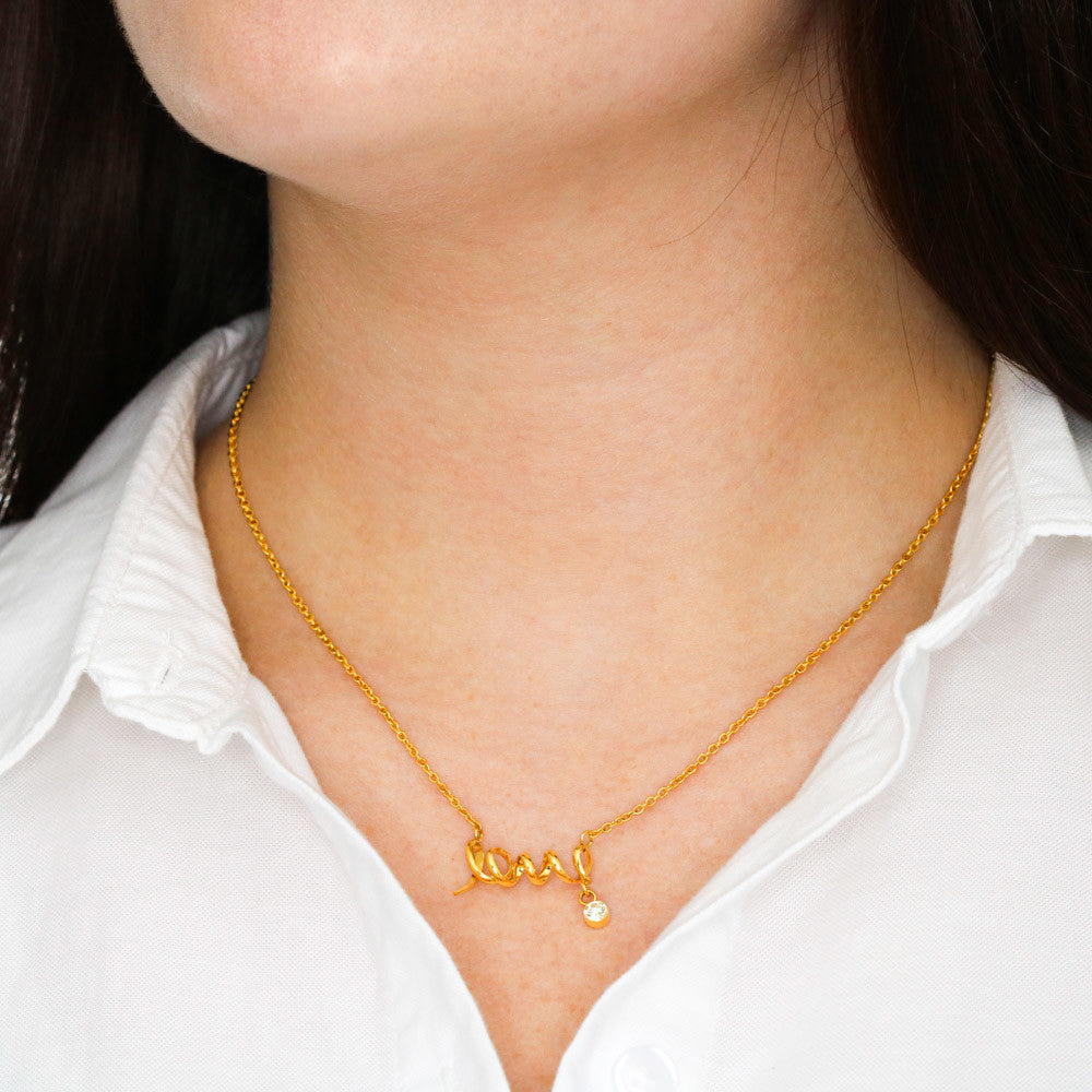 To My Beautiful Daughter – Scripted Love Necklace | Meaningful Daughter Gift