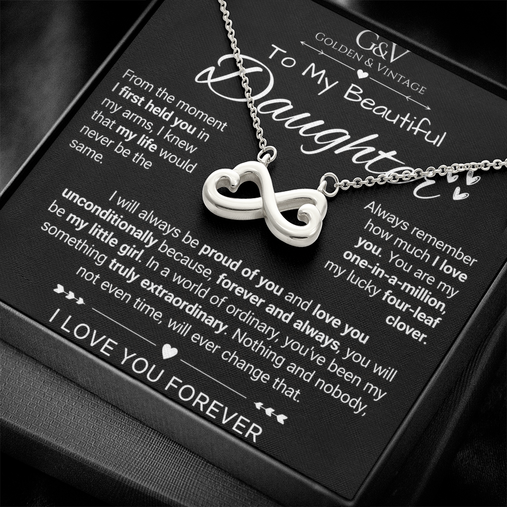 To My Beautiful Daughter – Endless Love Necklace | Meaningful Gift for Daughter