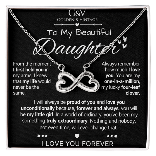 To My Beautiful Daughter – Endless Love Necklace | Meaningful Gift for Daughter