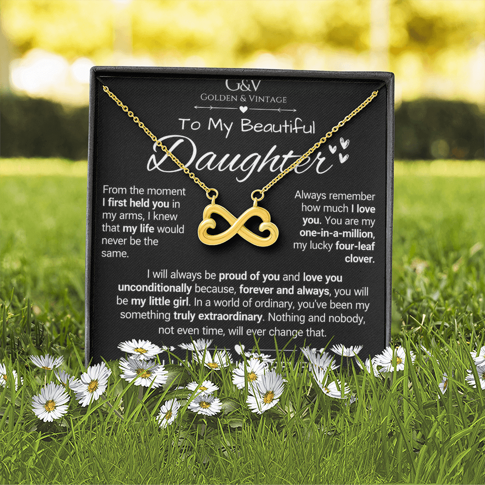 To My Beautiful Daughter – Endless Love Necklace | Meaningful Gift for Daughter