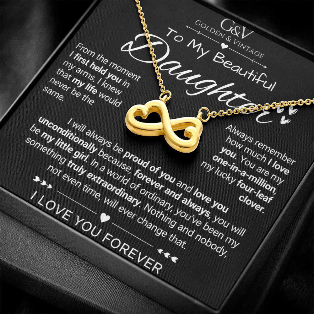 To My Beautiful Daughter – Endless Love Necklace | Meaningful Gift for Daughter