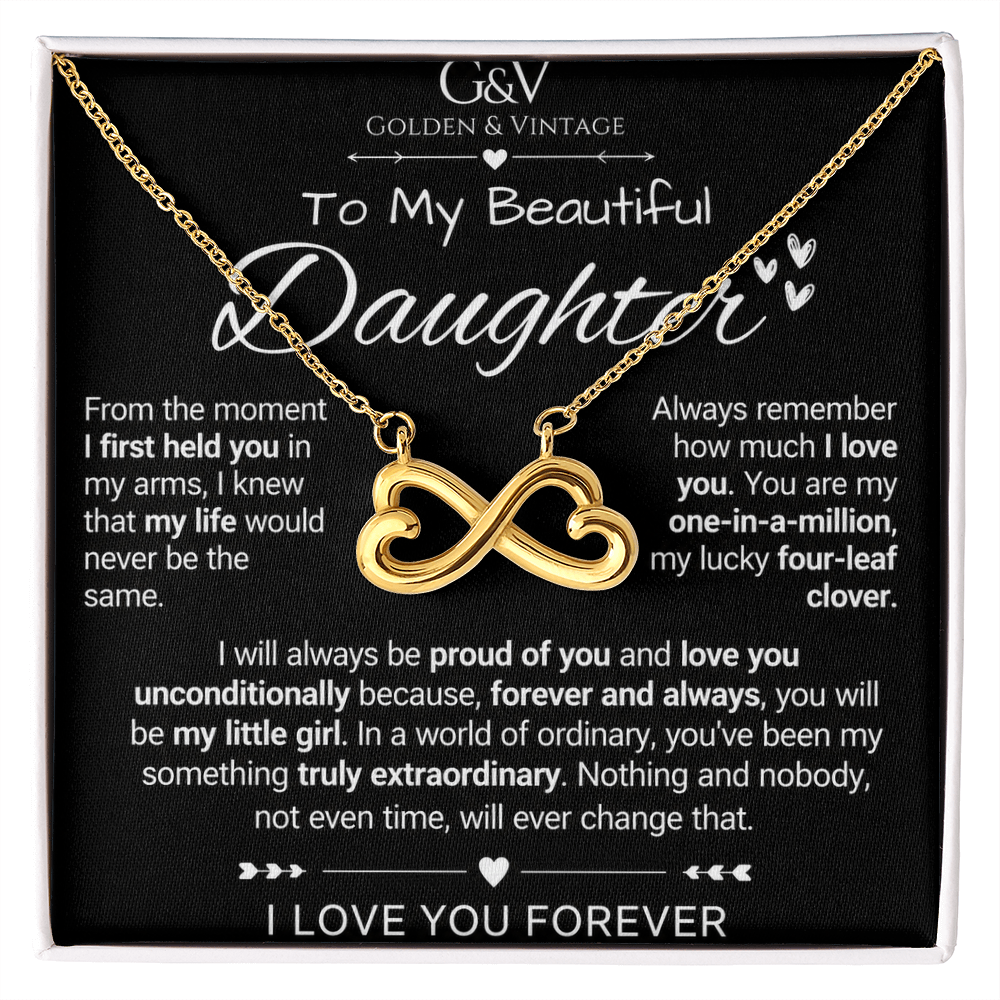 To My Beautiful Daughter – Endless Love Necklace | Meaningful Gift for Daughter