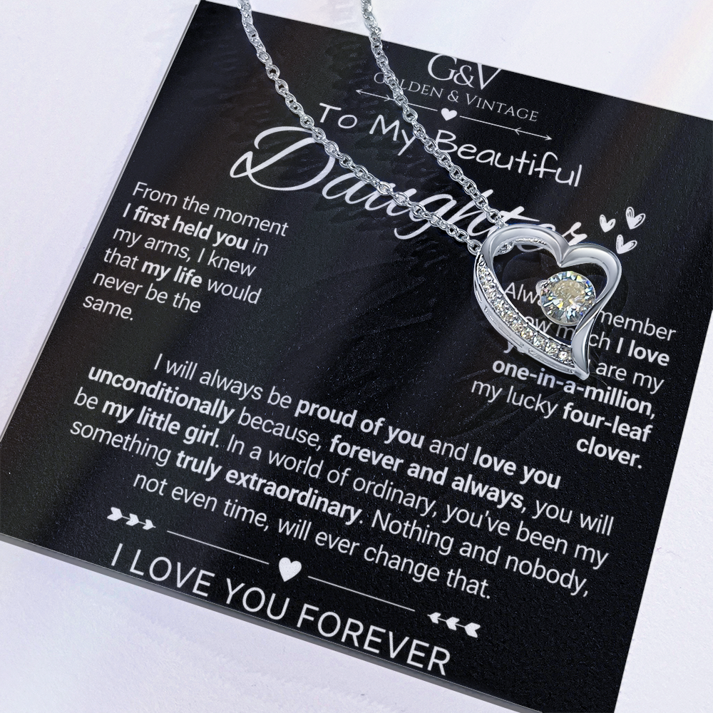 To My Beautiful Daughter – Forever Love Necklace | Meaningful Gift for Daughter
