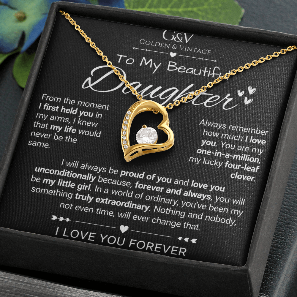 To My Beautiful Daughter – Forever Love Necklace | Meaningful Gift for Daughter