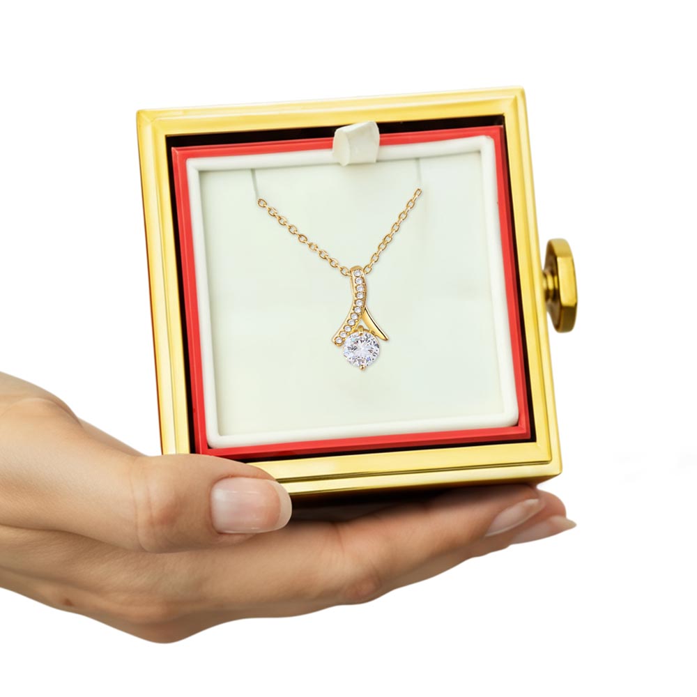 Alluring Beauty Rotating Rose Gift Box Necklace – Luxury Romantic Jewelry Gift for Her - goldenandvintage