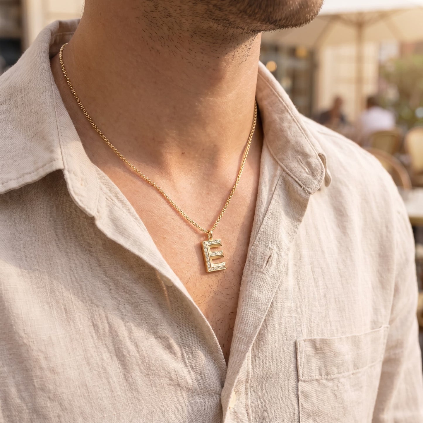Gold Plated Signature Initial Necklace SN046