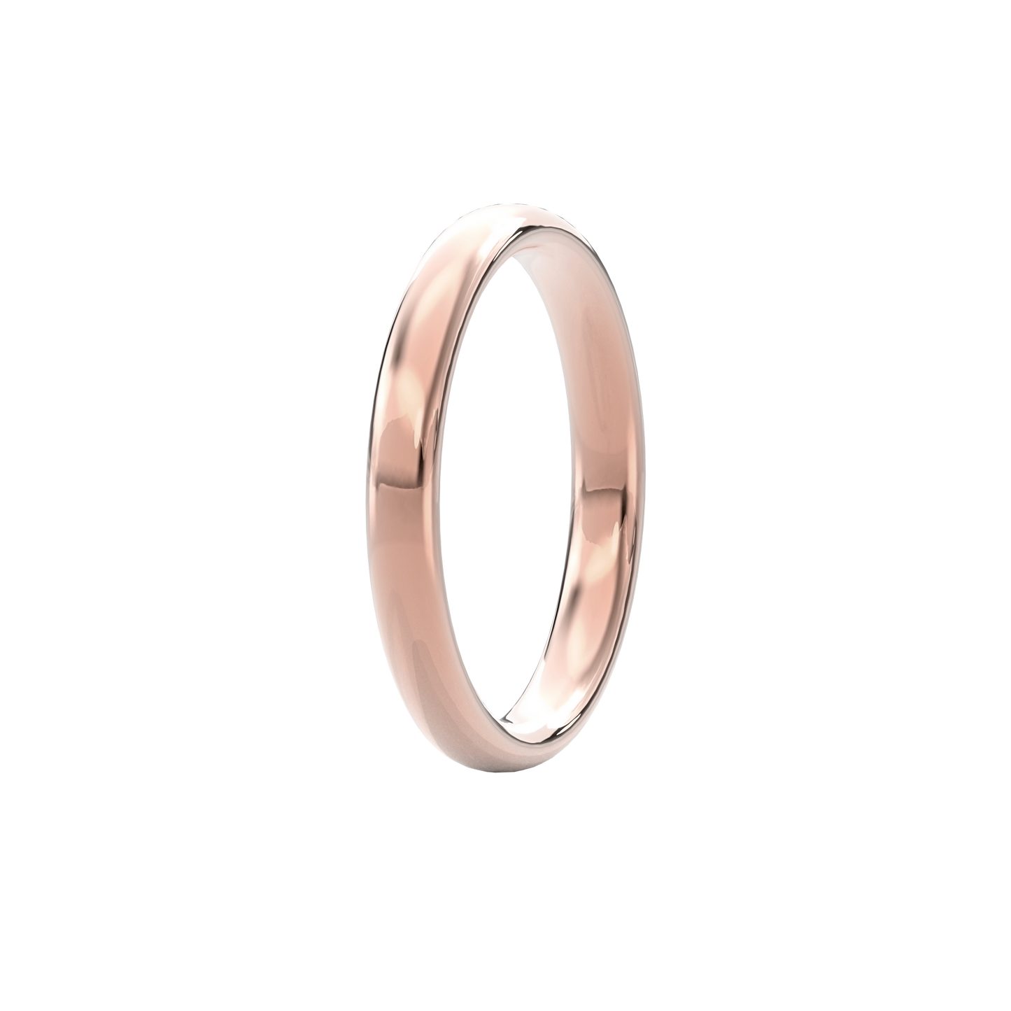 Wedding Bands Round Band 3.3mm•Rose Gold