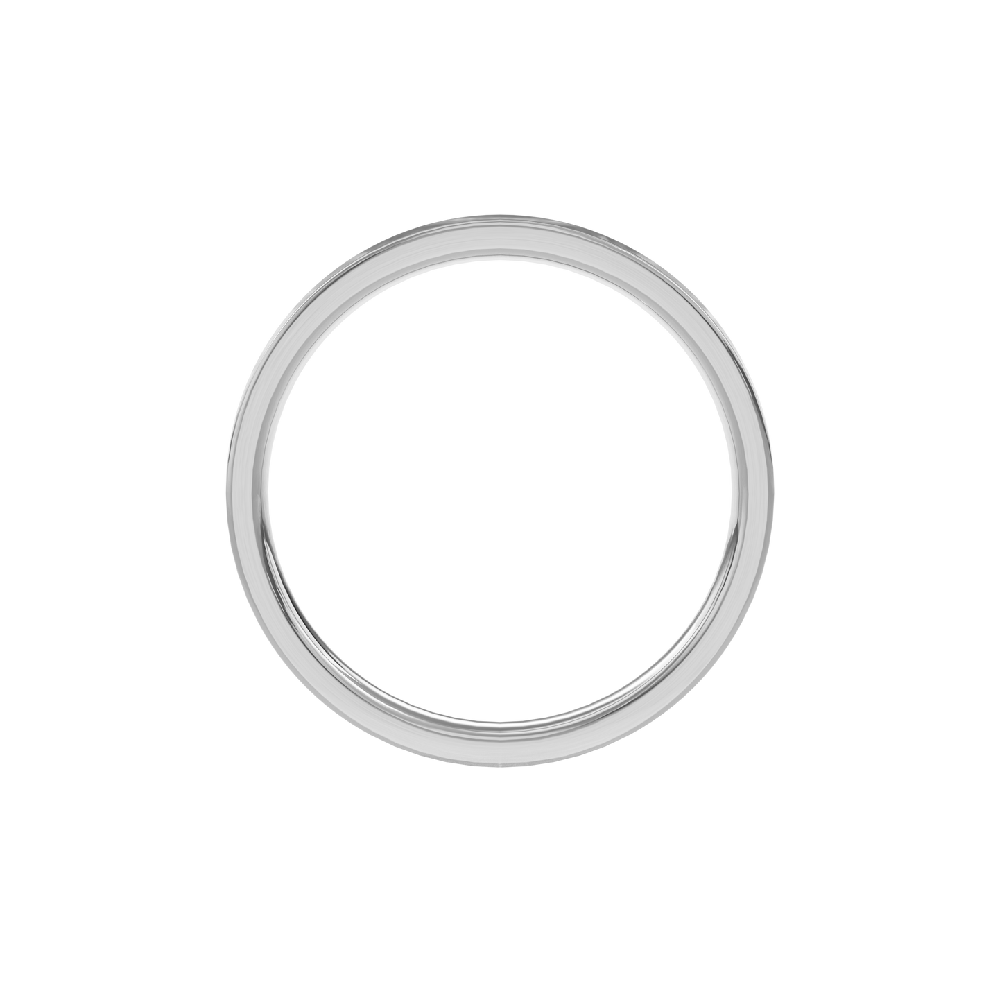 Wedding Bands Flat Band 4mm•White Gold