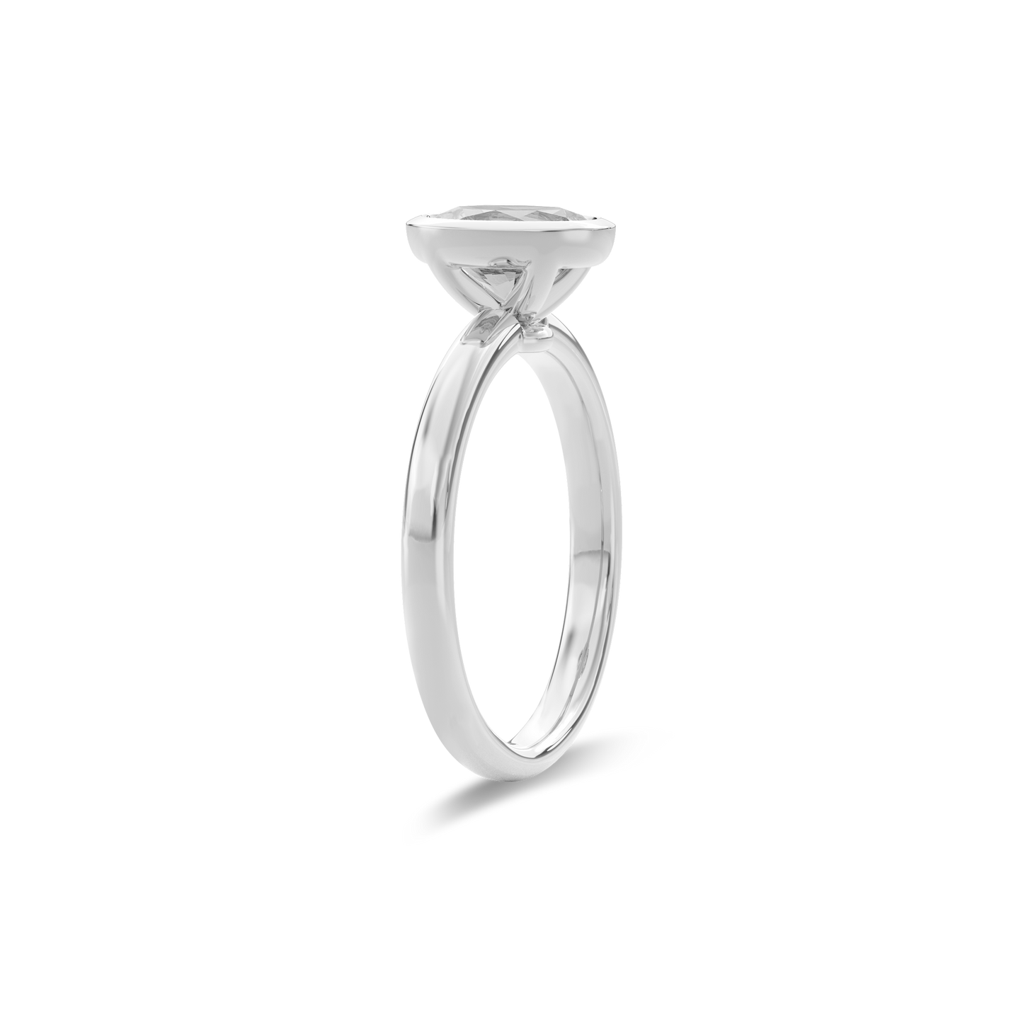 Bezel Ring Oval•White Gold