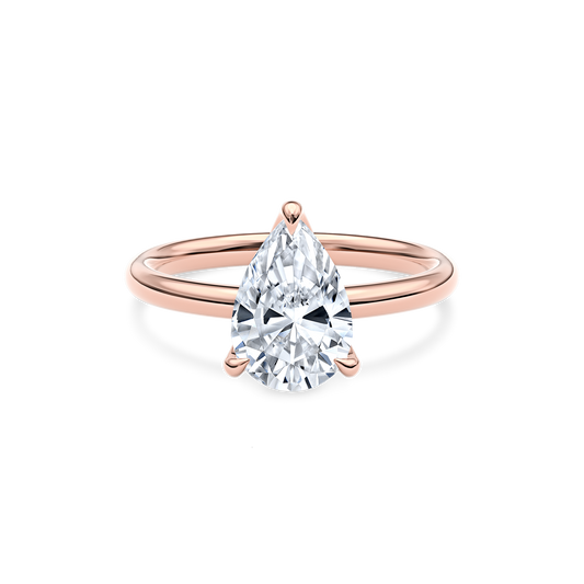 Dia Solitaire Engagement Ring Pear•Rose Gold