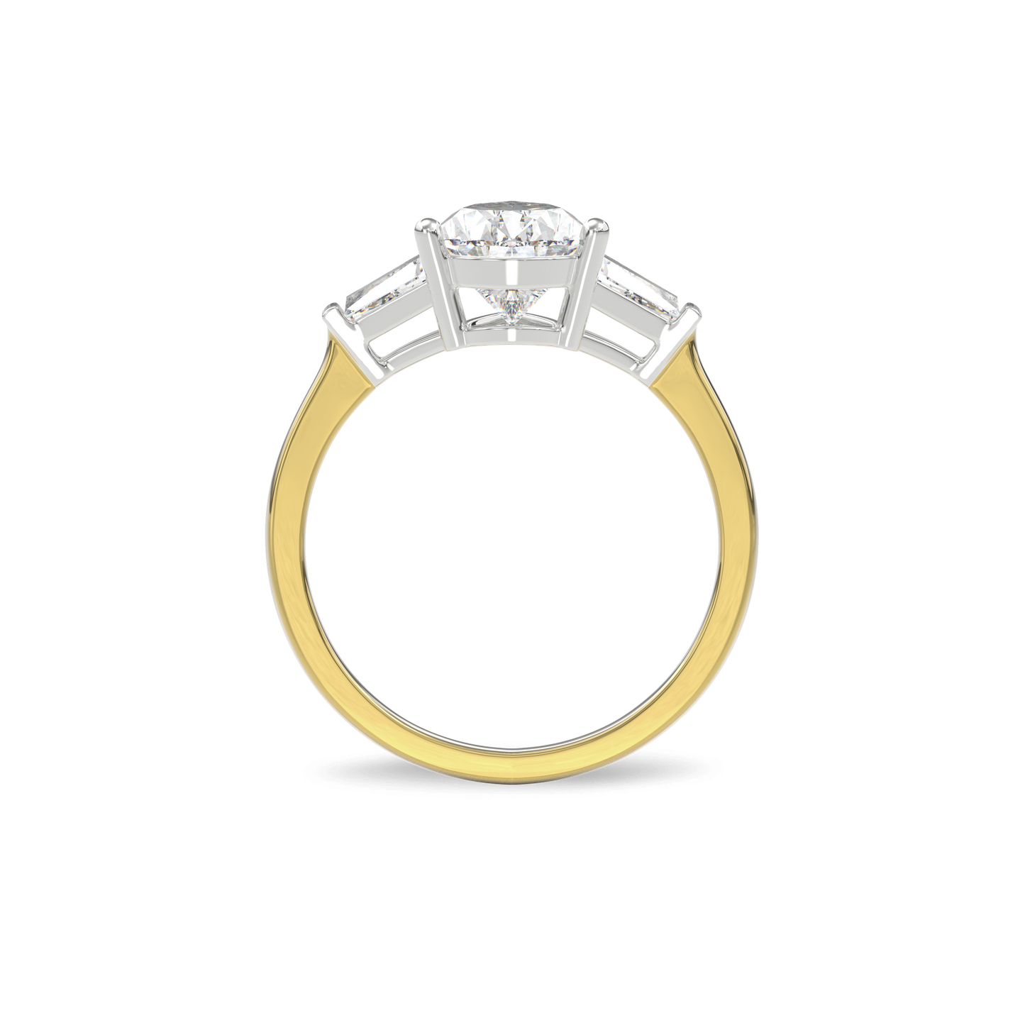 Daphnis Three Stones Engagement Ring Pear•Yellow Gold