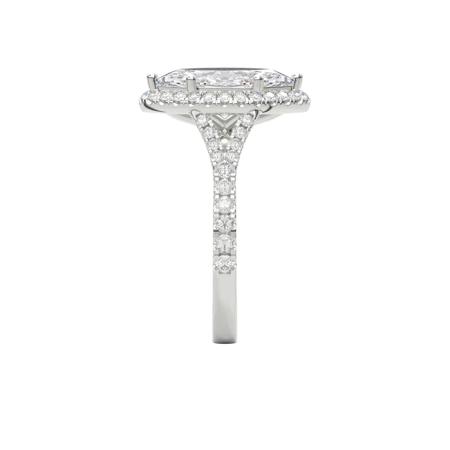 Elara Vintage Inspired Engagement Ring Marquise•White Gold